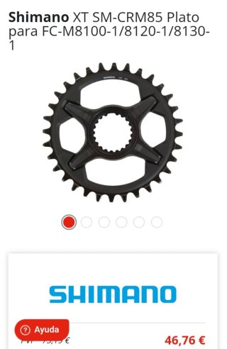 NUEVO!! Plato Shimano XT SM-CRM85 36T (NEGOCIABLE)