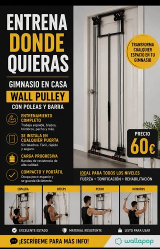 Máquina Poleas Puerta Gimnasio Casa Wall Pulley