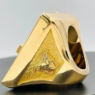 Sello Medusa Onix  18K Grande