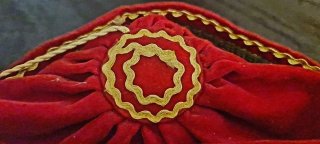 Antico fez greco/turco rosso velluto