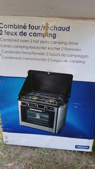 Hornillo y horno de camping 2 fuegos