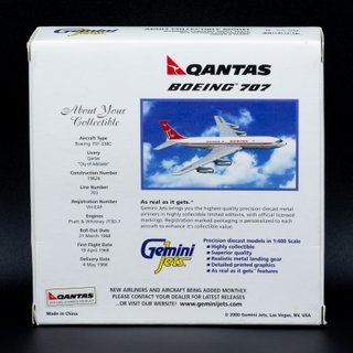Maqueta Avión Boeing 707 Qantas 1:400