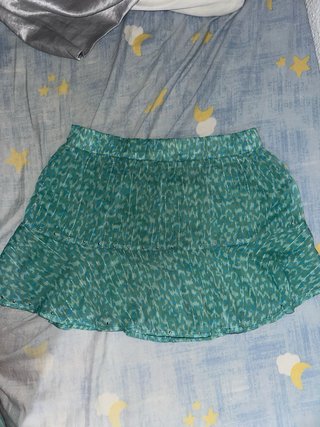 Falda pantalón verde y turquesa