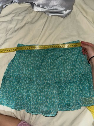 Falda pantalón verde y turquesa