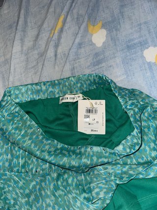 Falda pantalón verde y turquesa