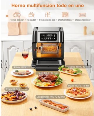 Freidora de aire horno 10L 1500W