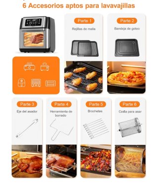 Freidora de aire horno 10L 1500W