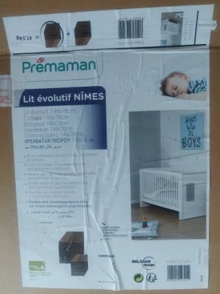 Cuna convertible en cama infantil