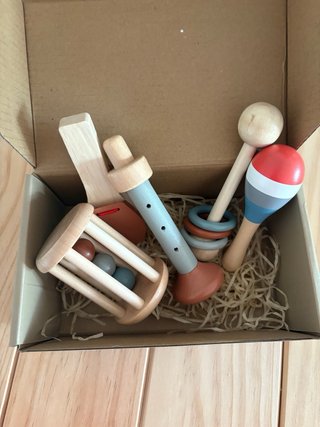 Set instrumentos musicales madera 5 piezas