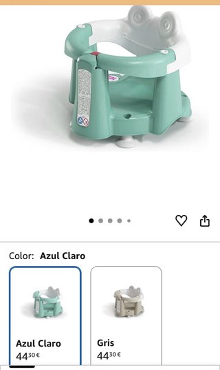 Asiento bañera bebé rana