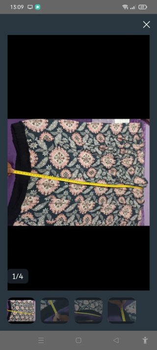 Falda estampada Top Finess tonos rosas con forro
