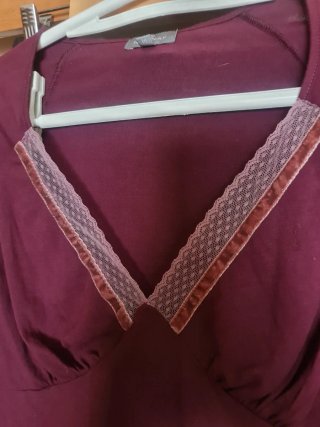 Naf Naf T.M/L Manga Larga Burdeos Vintage