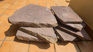 Losas de piedra para camino de jardín
