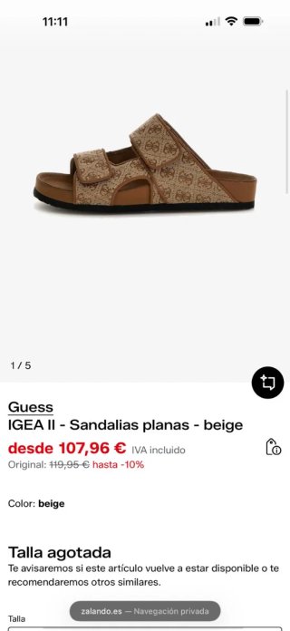 Sandalias GUESS IGEA Beige