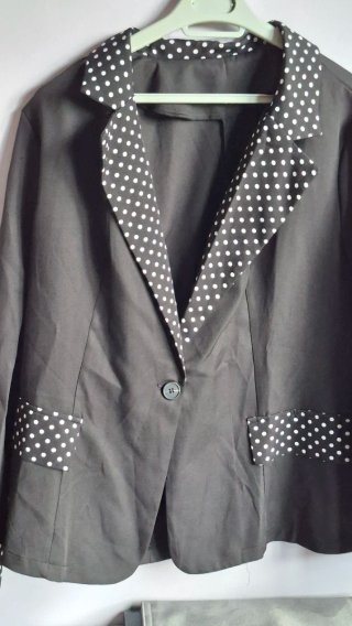 Chaqueta Blazer Negro Lunares