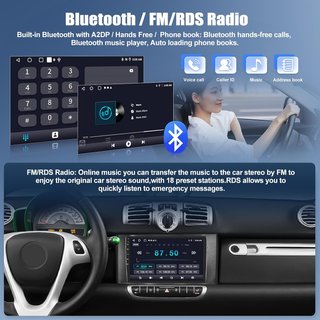 Radio Android 13 2 DIN Carplay Mercedes