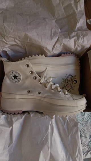 Zapatillas Converse Plataforma Blancas Rosas