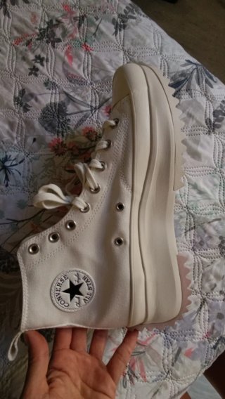 Zapatillas Converse Plataforma Blancas Rosas