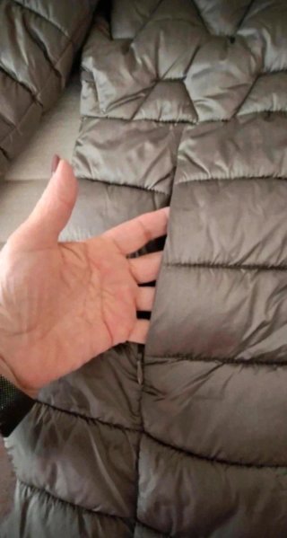 Abrigo acolchado de mujer, con capucha, talla M