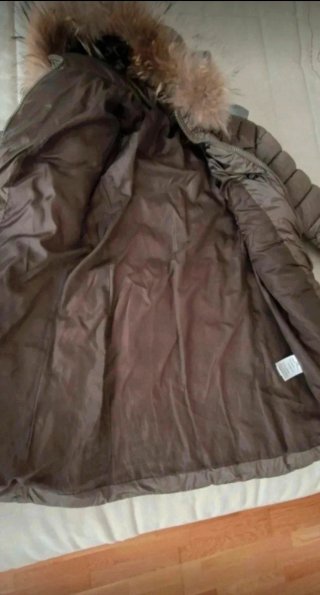 Abrigo acolchado de mujer, con capucha, talla M