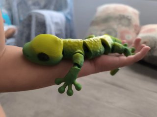 Gecko de juguete articulado