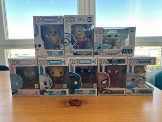 Pack 7 Funko Pop Fortnite, Star Wars, Marvel, Tort