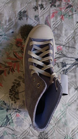 Zapatillas Converse Plataforma Moradas y Plateadas