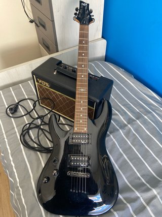 Guitarra Schecter SGR + Amplificador Vox Pathfinde