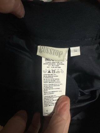 Traje de Comunión Azul Marino y Blanco. Talla 14.