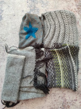 Lote de bufandas lana