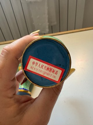 Coppia Vasi Cinesi Smalto Cloisonné