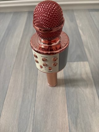 Micrófono Karaoke Bluetooth LED Rosa