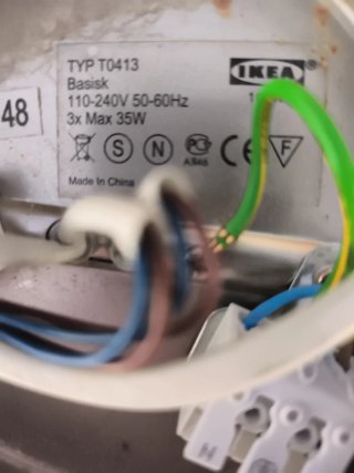 Lámpara de techo Ikea Plata y Blanca