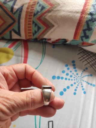 Anillo Plata Ancho Turquesa