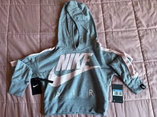 Sudadera Nike Air Niña Gris Rosa Talla M/12 años