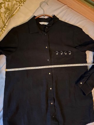 Camisa Zara Negra Talla M Diseño Exclusivo