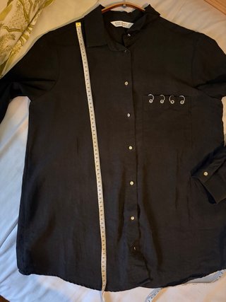 Camisa Zara Negra Talla M Diseño Exclusivo