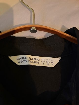 Camisa Zara Negra Talla M Diseño Exclusivo