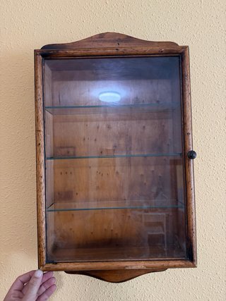Vitrina madera y cristal vintage