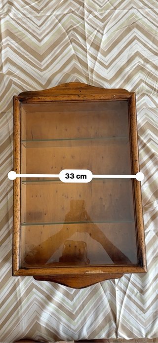 Vitrina madera y cristal vintage