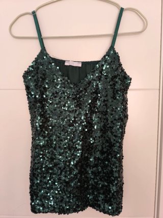 Blusa lentejuelas verde