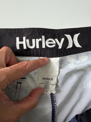 Bañador Hurley Talla 33 Floral Azul Blanco