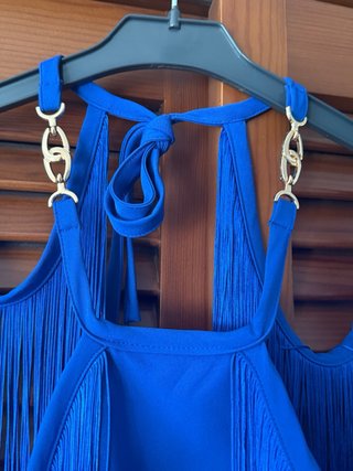 Conjunto de vestido y top con flecos