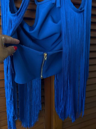 Conjunto de vestido y top con flecos
