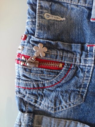 Salopette bambina denim 9 mesi in denim.