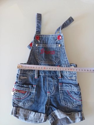 Salopette bambina denim 9 mesi in denim.