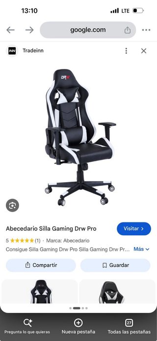 Silla Gaming Negra DRW
