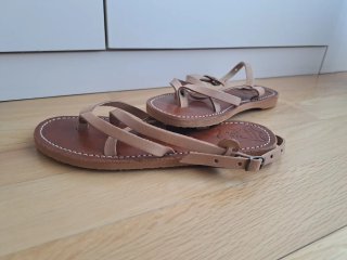 Sandalias romanas piel boho planas