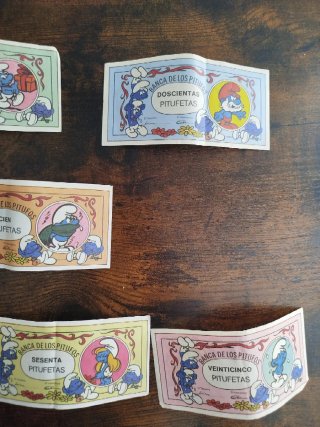 Billetes Antiguos Pitufetas Banca de los Pitufos