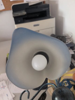 Lámpara Techo Vintage Azul y Blanco